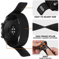 22mm Watch Straps For Ticwatch Pro 3 GPS Nylon Band For Ticwatch Pro 2020/GTX/E2/S2/GTK Mens Strap Replacement Sport Bracelet
