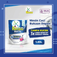 Rinso Detergent Cair Konsentrat Deterjen Matic Mesin Cuci Bukaan Depan 1.45L