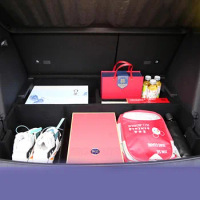 For BYD Atto 3 Yuan PLUS EV 2023 Car Trunk Storage Box Organizer Container Car Trunk Organizer Storage Holder Box