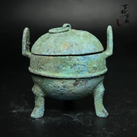 Antique Han dynasty bronze small ding ancient bronze