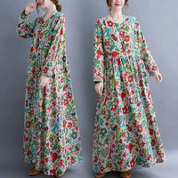 ESMERALDA DRESS TIPIS - OVERSIZED DRESS MOTIF BUNGA DAUN L