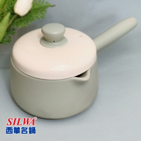 【西華SILWA】英倫童話耐熱瓷單柄湯鍋1.2L-青蘋果綠