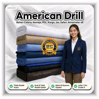 kain american drill bahan baju dan celana per 1 rol putih