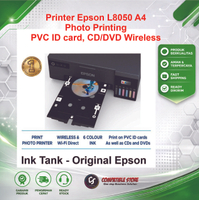 ( COD ) Printer Epson L8050 A4 Photo Printing Wireless Cetak Foto PVC ID Card CD DVD Ink Tank Origin