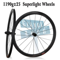 1190g 700C Carbon Fiber Clincher Wheels Road Disc Brake Bike Wheel set Carbon Fiber Bicycle Wheelset