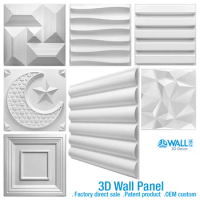 30x30cm Decorative 3D Wall Panel wave Diamond Design Non self-adhesive plastic tiles 3D wall sticker room Bathroom wall paper