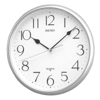 【SEIKO 精工】指針式數字時鐘 掛鐘-銀框 女王節 春夏推薦(QXA001S)