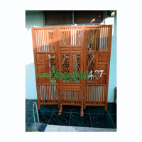penyekat ruangan kayu jati
