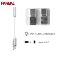 FAAEAL Type-C To 3.5mm ALC5686 Digital Audio Decoding Amplifier Hifi DAC Mobile Headset DAC Adapter Chip Decoding Earphone Amp