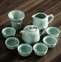 茶具 開片汝窯茶具套裝陶瓷功夫茶具套裝冰裂蓋碗家用茶壺茶具