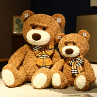 High Quality Brown Teddy Bear Plush Doll Stuffed Animals Bear Plush Toys Pillow Cushion Kids Lovers Xmas Gifts