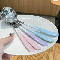 Gradient Stainless Steel Spoon Home Dinner Spoon Adult Student Soup Spoon High-end Round Spoon