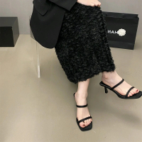 sandal wanita model tali 2 tinggi 7cm chunky heels cantik elegan Sandal wedges Wanita Kekinian Send