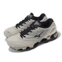 【MIZUNO 美津濃】休閒鞋 Wave Prophecy LS 男鞋 米白 黑 緩衝 彈力 復古跑鞋 美津濃(D1GA3337-03)