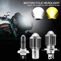 หลอดไฟหน้าแบบ Dual Color, EF สากล, 9V-80V, 2000LM, BA20D, เหมาะสำหรับ H4 และ H4Mini LED, รถจักรยานยน
