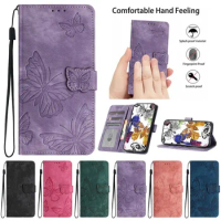 3D Butterfly Pattern Leather Wallet Case For Huawei Honor 90 70 50 10 9 Lite 20 X8 X7 8A 9A 9X 9S 7A Pro Flip Stand Phone Cover