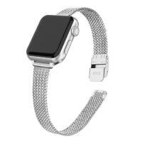 Milanese Strap For Apple watch band 44mm 40mm 45mm 41mm 49mm stainless steel correa bracelet iWatch series 3 4 5 SE 6 7 8 ultra