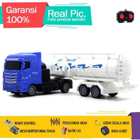 Mainan Mobil Remot Kontrol RC Truk Kontainer Trailer Cargo Tangki Air Fuel King Angkut Barang LED Bl