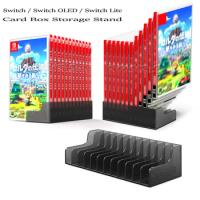New Nintendoswitch SwitchOLED Game Cards Box Stand Storage Case Desktop Holder Bracket For Nintendo Switch OLED Accessories