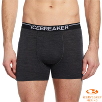 【Icebreaker】男款 美麗諾羊毛 Anatomica 高彈性四角內褲.衛生褲(IB103029-011 灰黑)