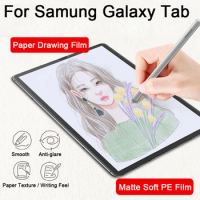 Anti-Glare Drawing Paper Film For Samsung Galaxy Tab S6 Lite 10.4 S8 Ultra S7 11 Plus/FE 12.4 S5E A8 A7 10.5 PE Screen Protector