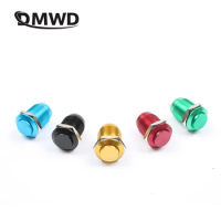 1 pc 12mm colorful metal push button switches for Car waterproof Momentary High Round head start