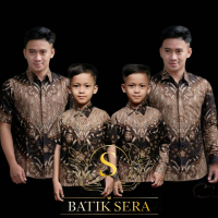 TERBARU Couple sweet || couple batik ayah dan anak cowok BATIK KERIS COKLAT Batik Premium