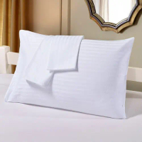 Sarung Bantal 300TC Motif Salur dengan Sham VALERIE – Pillow Cover Hotel Quality