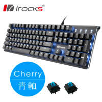 i-Rocks K75M 黑上蓋單色背光機械式鍵盤