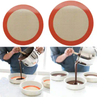 Baking Mat Multi-purpose Round Non-stick Heat-resistant Reusable Heat Transfer Silicone Microwave Oven Pastry Pad Air Fryers