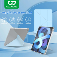 GOOJOODOQ 5-in-1 Folding iPad Case Multi-Angle Viewing Slot Waterproof TPU Cover For iPad Air 4 5 6 