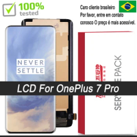 Tested 6.67 inches AMOLED Display with frame for OnePlus 7 Pro 1+7 Pro LCD Touch Screen Digitizer Replacement Parts