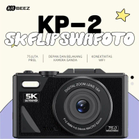 【Kitbeez Kp-2】Kamera Digital Wifi 5K 75Mp, Zoom Digital 18X, Layar Flip 180° Untuk Selfie & Vlog, Pe