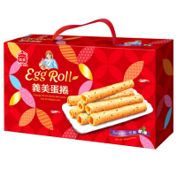 【義美】義美蛋捲禮盒-旺福款2盒組(360g/盒；過年/年節/禮盒/分享)