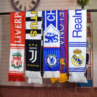 Football Fans cheer scarf outdoor sports decoration Real Madrid Barcelona Liverpool Arsenal Manchester City Grape Spanish fans