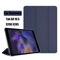 Tri-fold Case For Samsung Galaxy Tab A8 2021 PU Tablet Cover for Samsung Tab A8 10.5 SM-X200/SM-X205 Protective Tablet Cover