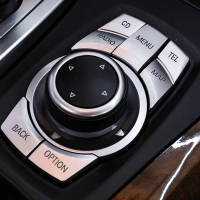 ใหม่รถเงินตกแต่งปุ่มมัลติมีเดียสติกเกอร์คอนโซลกลางสำหรับ BMW E71 E90 E60 E84อุปกรณ์เสริมอัตโนมัติ