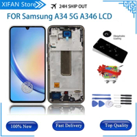 New AMOLED A34 Screen For Samsung Galaxy A34 5G A346B LCD A346U Display Touch Screen Digitizer For Samsung A346 LCD Repair Parts