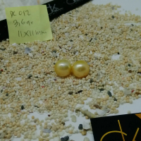 Butiran Mutiara Air Laut ASLI, Gold. DC012