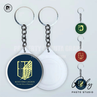 [KEYRING PRESS] AOT MILITARY LOGO Gantungan Kunci Keychain Aksesoris Souvenir ANIME MANGA ATTACK ON 