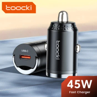 Toocki 45W USB C Car Charger for Samsung S23 S22 S21 Xiaomi Huawei QC PD Fast Charging Car Phone Charger for iPhone 15 14 13 12