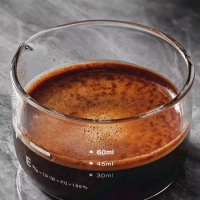 MUVNA Espresso Coffee Measuring Cups Clear Glass 100ml With Scale Home Kitchen Measuring Tools