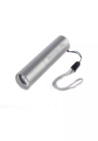 MasterTool 迷你USB充電強光手電筒-銀色，可伸縮變焦口袋充電手電筒，100流明 微型迷你手電筒 便攜迷你手電筒 IP44防水