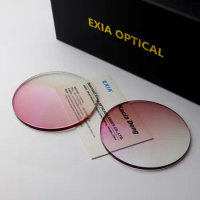 EXIA M19 Light Color Gradient Greyred MR-8 1.61 Index SPH 0.00 Eyewear Lenses UV400