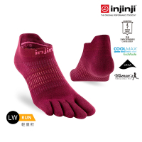 【injinji】女 Run輕量吸排五趾隱形襪NX (紅甜菜根) - WAA9007| COOLMAX 快乾襪 吸濕排汗 輕量透氣 五趾襪 隱形襪