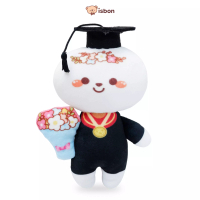 Istana Boneka Wisuda Bring Me Flower Rabbit STD With Toga Graduation Bahan Lembut Lucu Mungil Printing