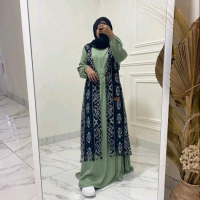 Dress twill uniqlo terbaru best seller nafis.fashion NF Muslim Wanita Gamis