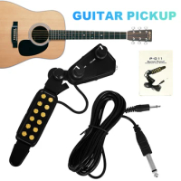 12 Hole Acoustic Guitar Pickup Adjustable Tone Volume Guitar Pickups Amplifier Transducer Guitar Parts &amp; Accessories