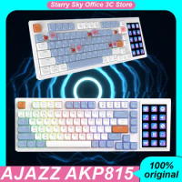 Ajazz Akp815 Mechanical Keyboard Multifunctional LCD Touch Screen 81key Dwarf Axis Customized Gaming Keyboard Laptop Accessories