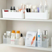 Bathroom Mirror Cabinet Cosmetic Organizer Bathroom Vanity Top Skin Care Products White Shelf Desktop Miscellaneous Organizer
